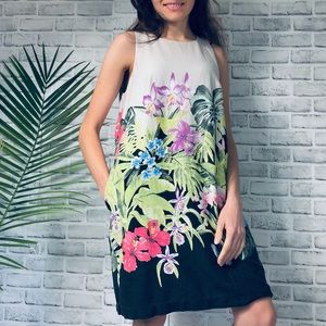 TOMMY BAHAMA Floral Sleeveless Dress Linen Medium Authentic NWT fairycore
